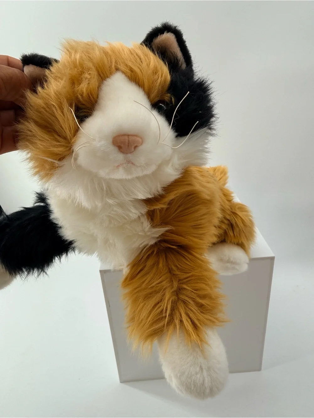 Ty Calico Cat Plush Toy in White, Orange-Brown, and Black